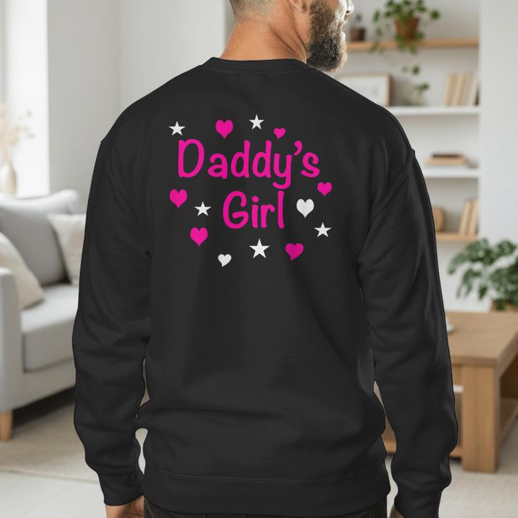 Daddy's Girl Shirt With Pink Lettering Men's Sweatshirt Back Print