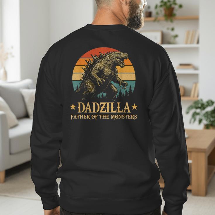 Dadzilla-Father Of The Monsters Dad Father's Day Men's Sweatshirt Back Print
