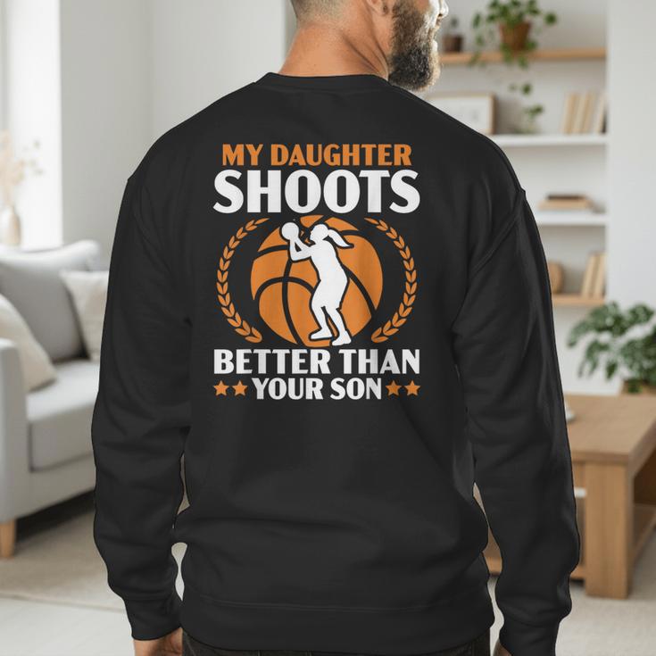 Daughter Basketball Sport Basketball Dad Mom Basketball Fan Men's Sweatshirt Back Print