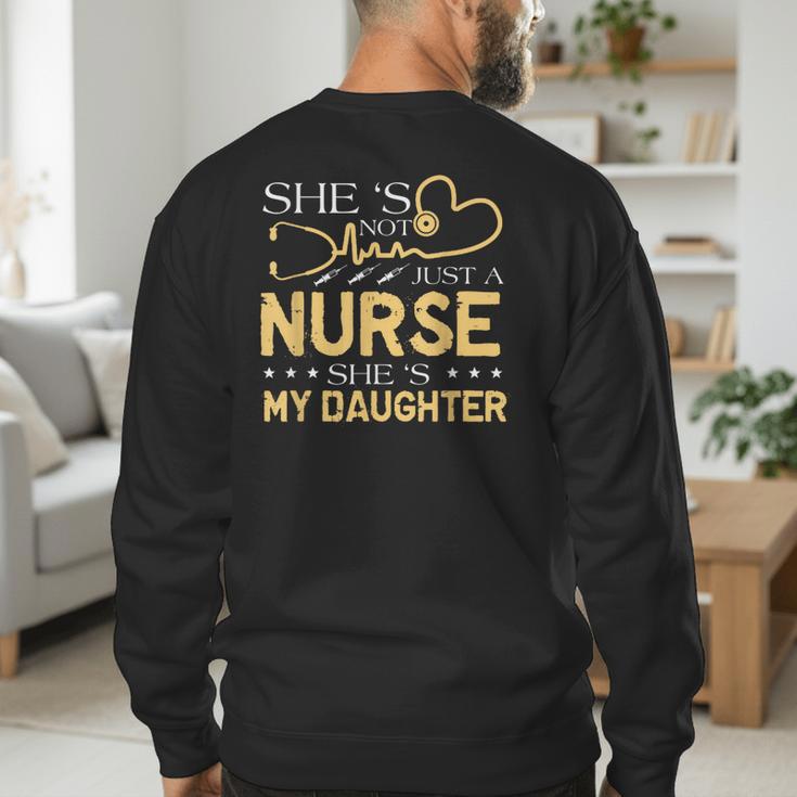 My Daughter Is A Nurse Proud Nurse's Mom Dad RN LPN Family Men's Sweatshirt Back Print My Daughter Is A Nurse Proud Nurse's Mom Dad RN LPN Family Men's Sweatshirt Back Print