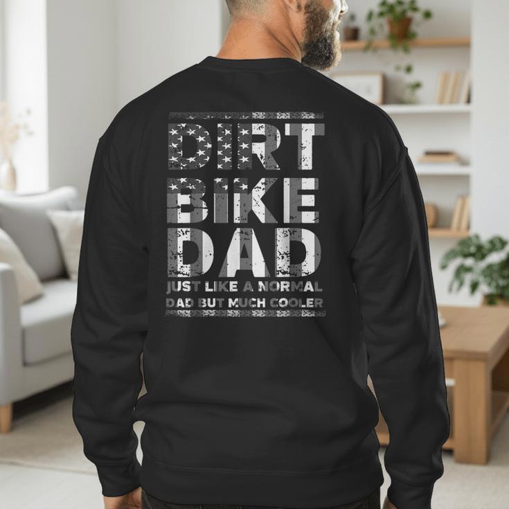 Dirt Bike DAD Bike Motocross Enduro US Flag Shirt T-Shirt Men's Sweatshirt Back Print