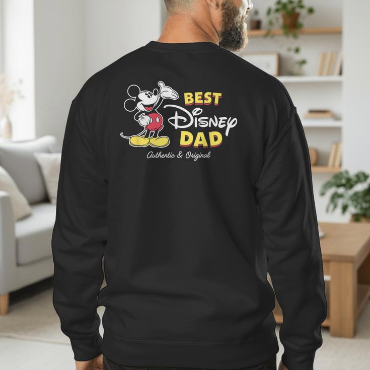Disney Mickey Mouse Best Disney Dad Birthday Father’s Day Men's Sweatshirt Back Print