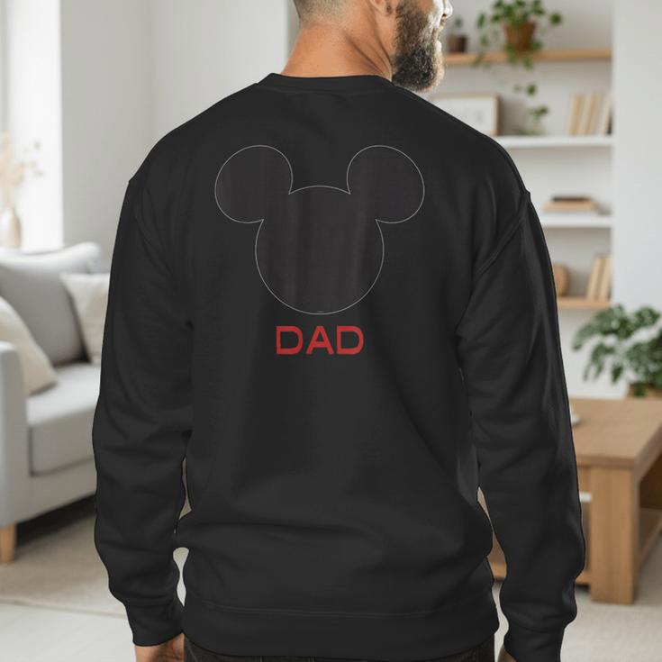Disney Mickey Mouse Dad Family Small Men's Sweatshirt Back Print
