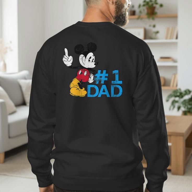 Disney Mickey Mouse Father's Day 1 Dad Men's Sweatshirt Back Print