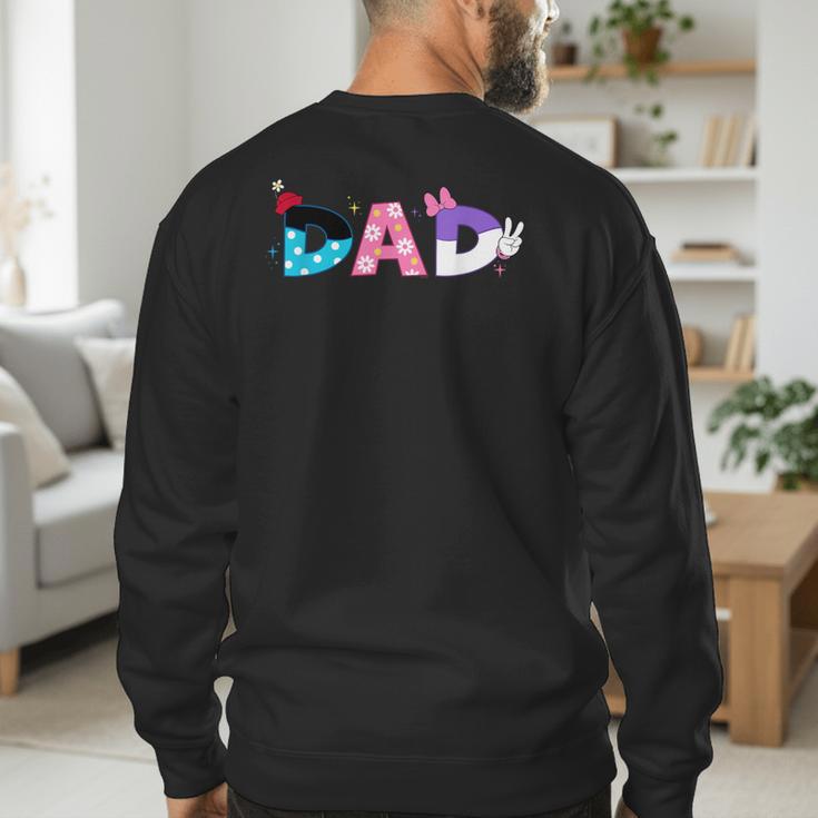 Disney Minnie Mouse And Daisy Duck Dad Father's Day Birthday Men's Sweatshirt Back Print Disney Minnie Mouse And Daisy Duck Dad Father's Day Birthday Men's Sweatshirt Back Print
