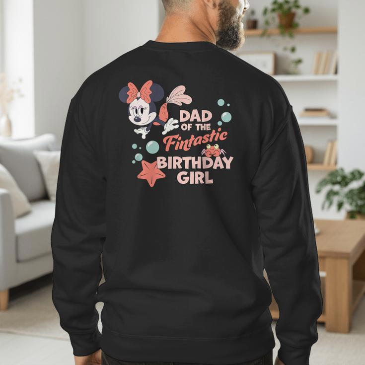 Disney Minnie Mouse Mermaid Dad Of The Birthday Girl Men's Sweatshirt Back Print