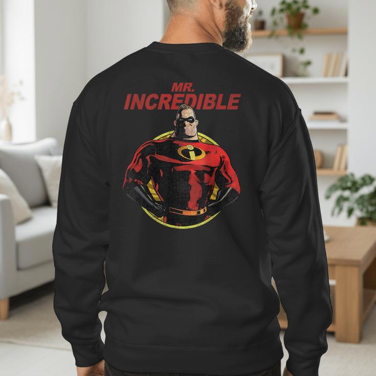 Disney Pixar The Incredibles 2 Mr Incredible Vintage Dad Men's Sweatshirt Back Print