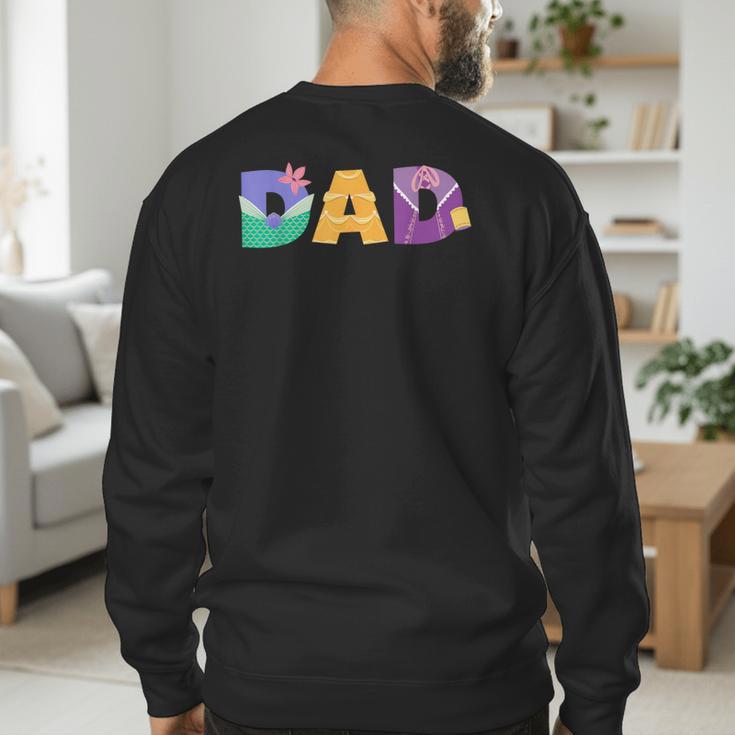 Disney Princess Dad Father’s Day Birthday Men's Sweatshirt Back Print Disney Princess Dad Father’s Day Birthday Men's Sweatshirt Back Print