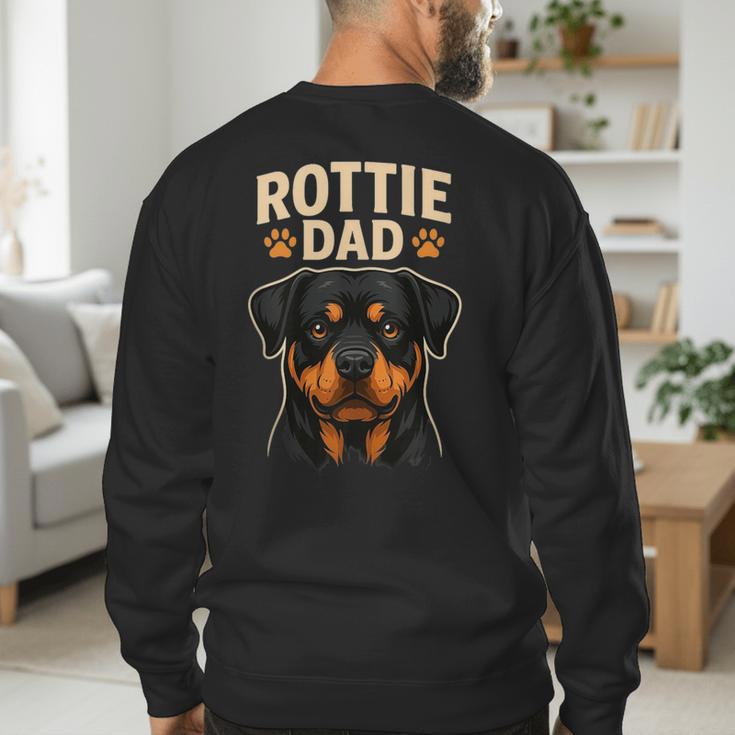 Dog Owner Dad Rottweiler Rottie Dad Men's Sweatshirt Back Print