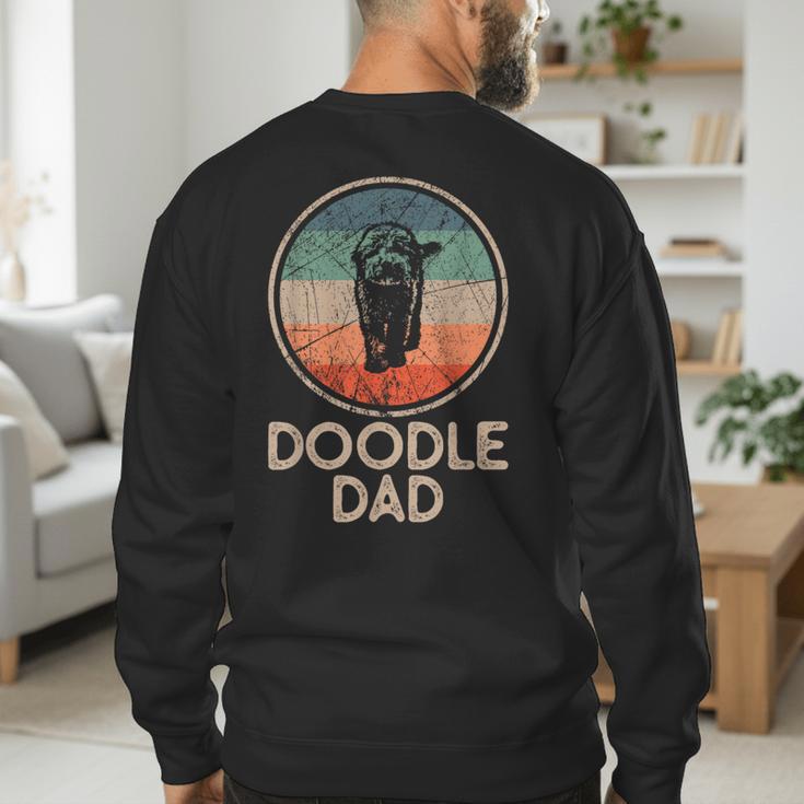 Doodle Dog Vintage Doodle Dad Small Men's Sweatshirt Back Print