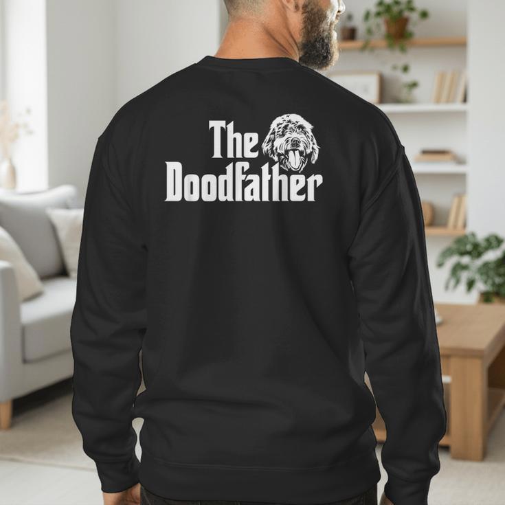 The Doodlefather Golden Doodle Dad Dog Goldendoodle Men's Sweatshirt Back Print