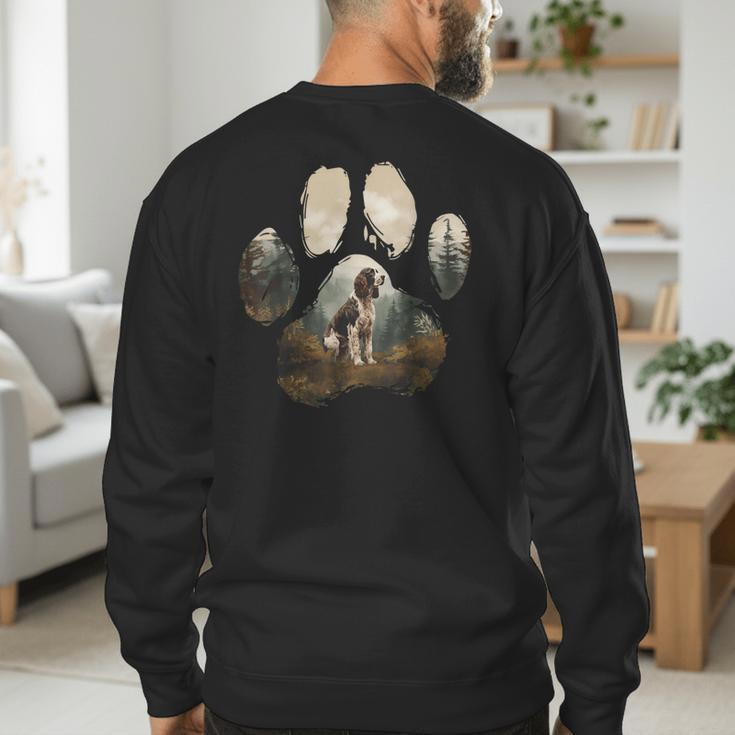 English Springer Spaniel Mountain Paw Dog Mom Dad Men's Sweatshirt Back Print English Springer Spaniel Mountain Paw Dog Mom Dad Men's Sweatshirt Back Print