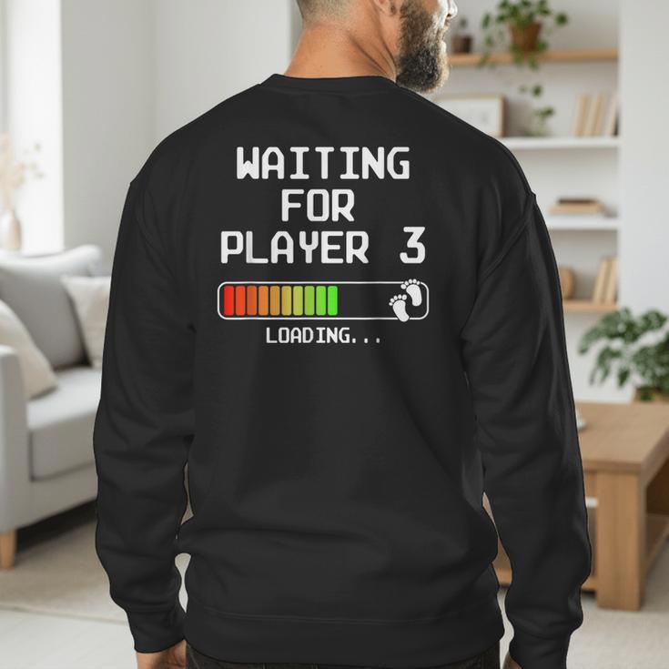 Expectant Dad To Be Gamer Pregnancy Announcement Player 3 Men's Sweatshirt Back Print