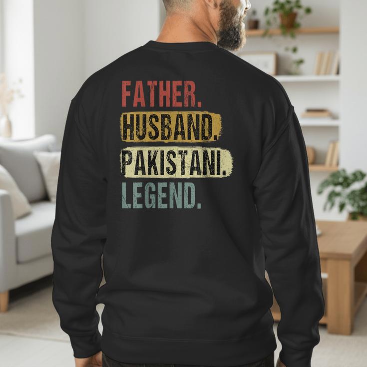 Father Husband Pakistani Legend Pakistan Dad Father's Day Men's Sweatshirt Back Print