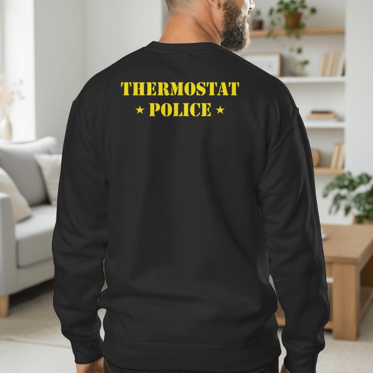 Father For Men Thermostat Police Dad Men's Sweatshirt Back Print Father For Men Thermostat Police Dad Men's Sweatshirt Back Print