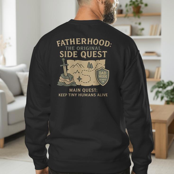 Fatherhood The Original Side Quest Dad Mode Men's Sweatshirt Back Print