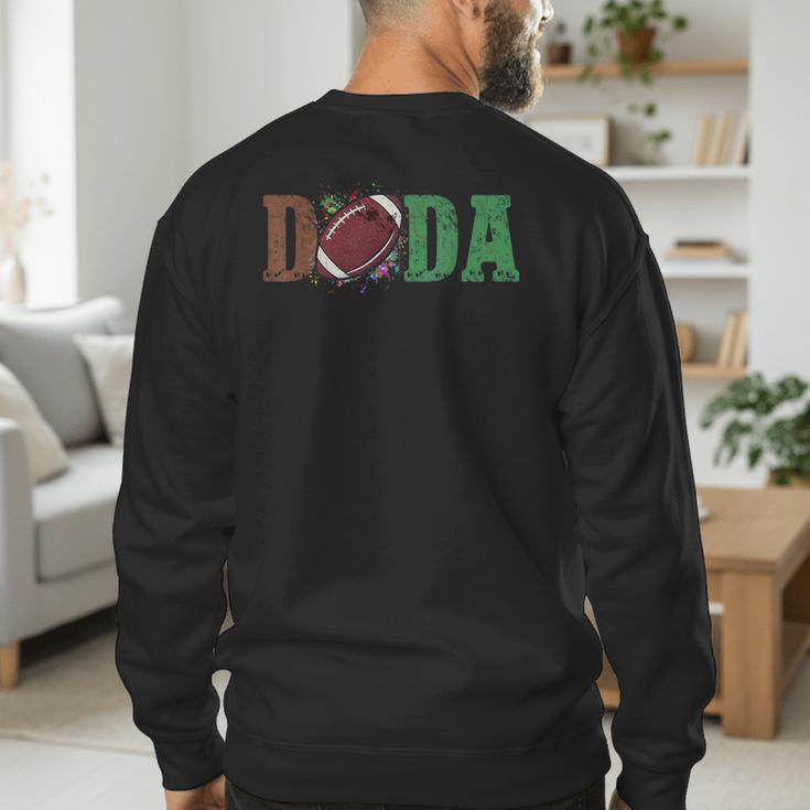 Football Dada 1st Birthday Men's Sweatshirt Back Print