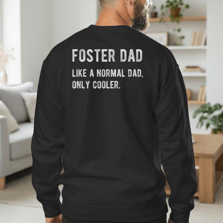 Foster Dad Definition Foster Parent Men's Sweatshirt Back Print