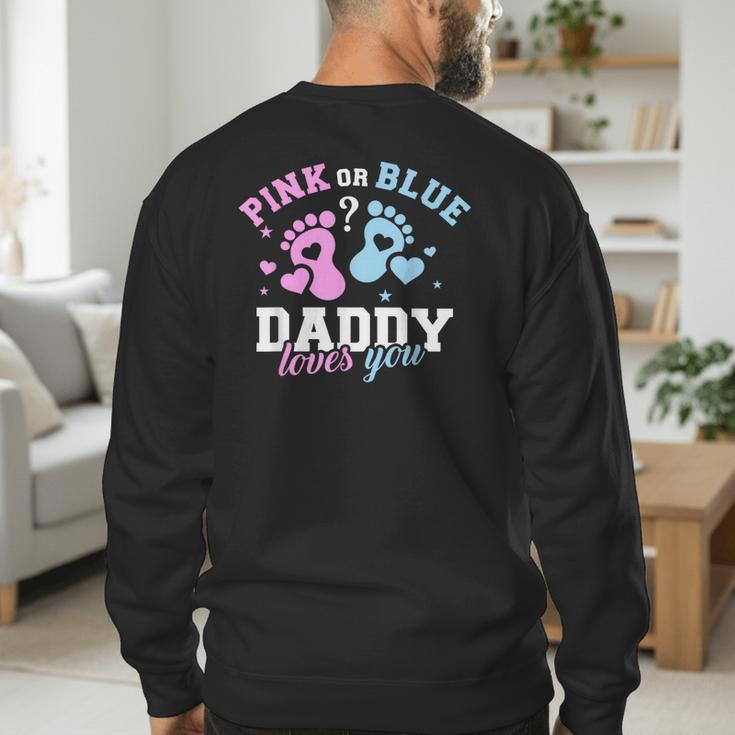 Gender Reveal Daddy Dad Men's Sweatshirt Back Print