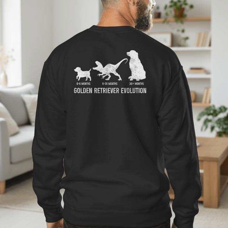 Golden Retriever Mom Dad Puppy Dog Owner Dog Lover Men's Sweatshirt Back Print