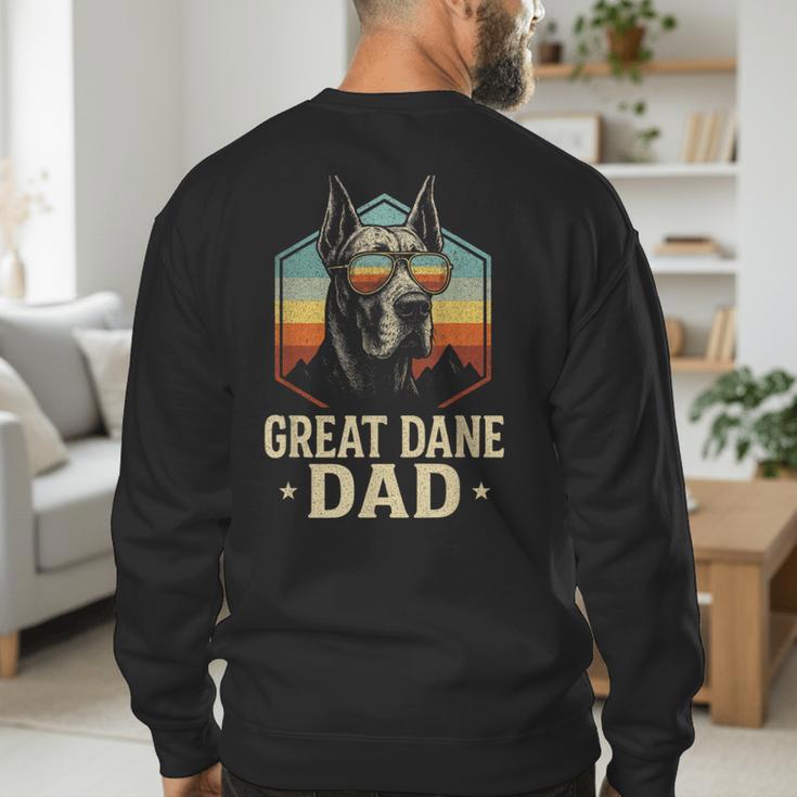 Great Dane Dad Vintage Men's Sweatshirt Back Print Great Dane Dad Vintage Men's Sweatshirt Back Print