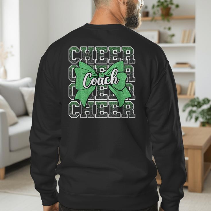 Green Sport Loud Proud Cheer Coach Dad Father's Day Men's Sweatshirt Back Print