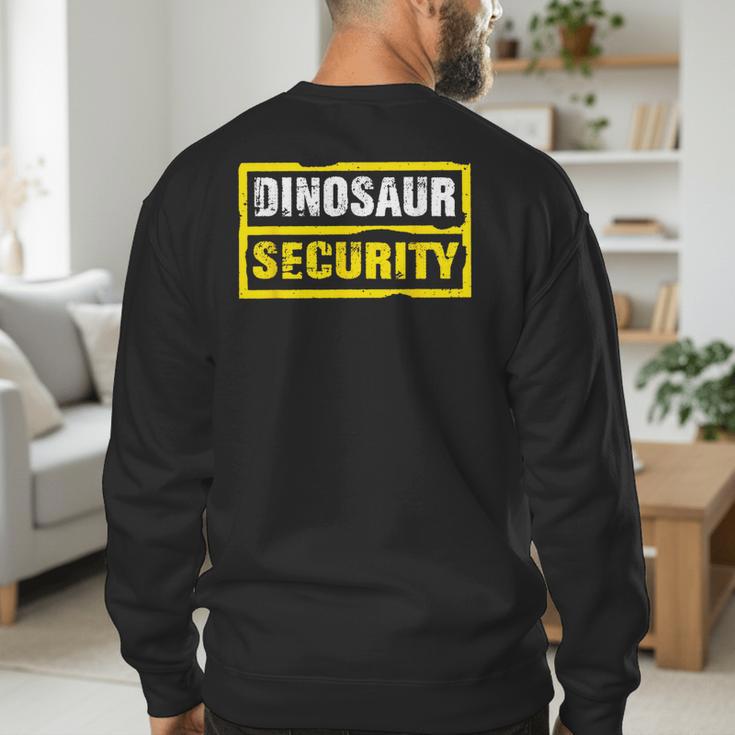 Halloween Adult Costume Dinosaur Security Dad Mom Men's Sweatshirt Back Print