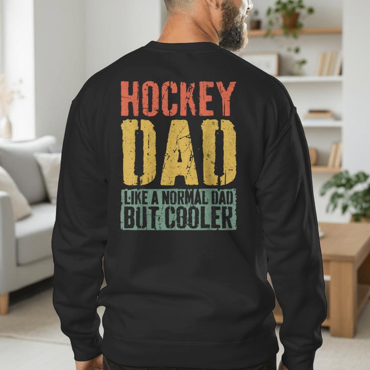 Hockey Dad Shirt Men Fathers Day Hockey Dad Men's Sweatshirt Back Print