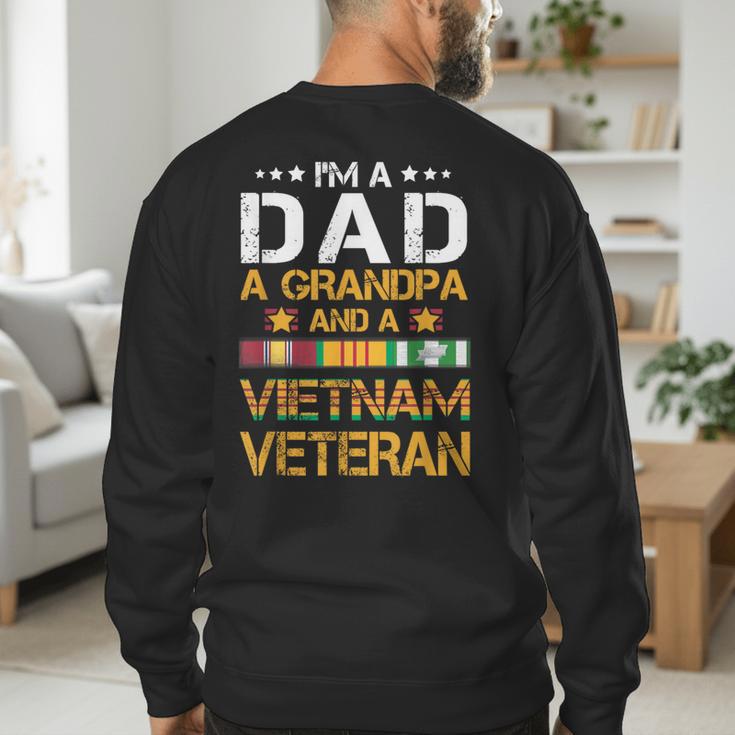 I'm A Dad Grandpa And A Vietnam Veteran US Army Vet Men's Sweatshirt Back Print