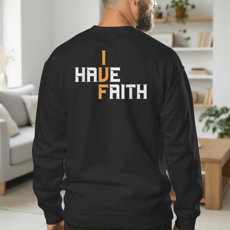 IVF I Have Faith IVF Mom IVF Dad Transfer Day Men's Sweatshirt Back Print IVF I Have Faith IVF Mom IVF Dad Transfer Day Men's Sweatshirt Back Print
