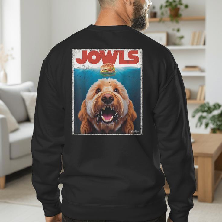 Labradoodle Jowls Tee Fawn Lab Doodle Mom Top Dad Men's Sweatshirt Back Print
