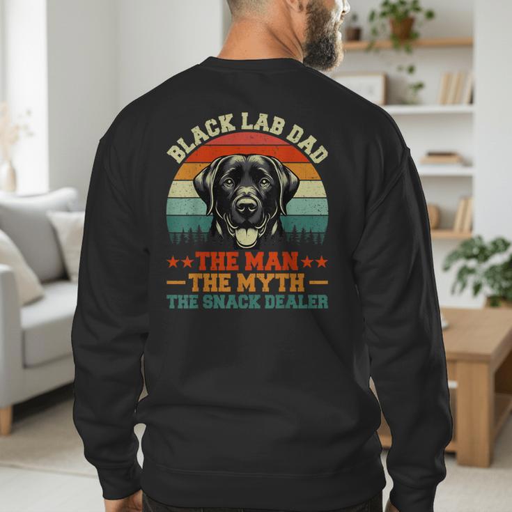 Labrador Retriever Dad Black Lab Dad Men's Sweatshirt Back Print