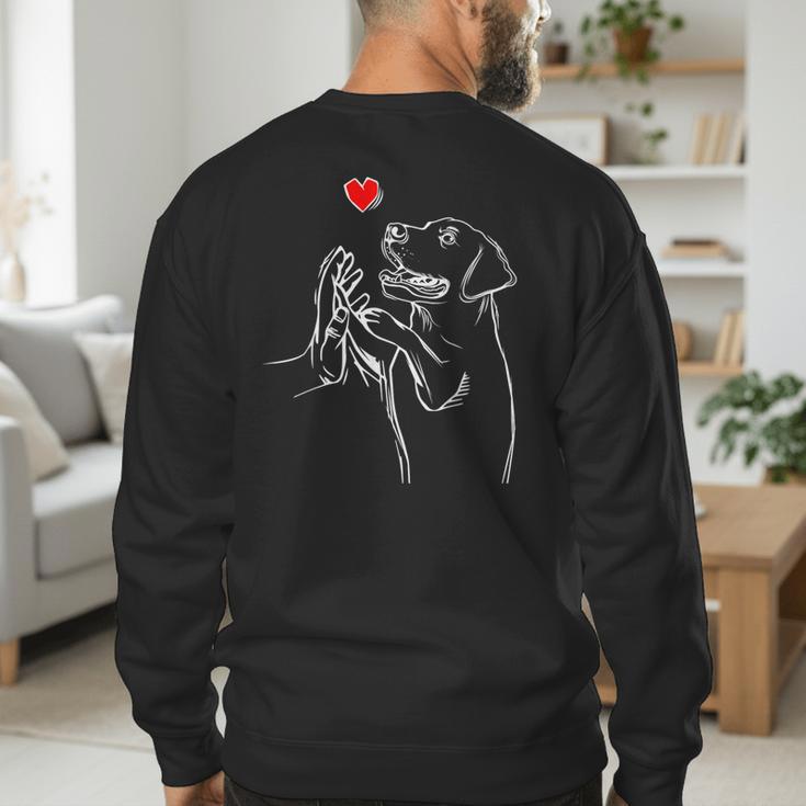 Labrador Retriever Golden Lab Dad Mom Men's Sweatshirt Back Print