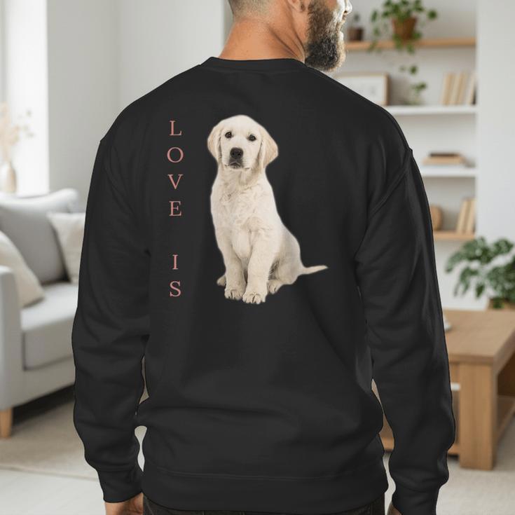 Labrador Retriever Shirt Women Men Lab Mom Dad Dog Tee Men's Sweatshirt Back Print