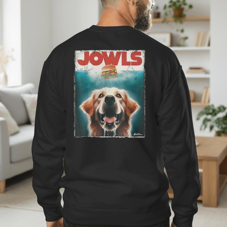 Light Golden Retriever Jowls Top Paws Cream Lab Dog Mom Dad Men's Sweatshirt Back Print