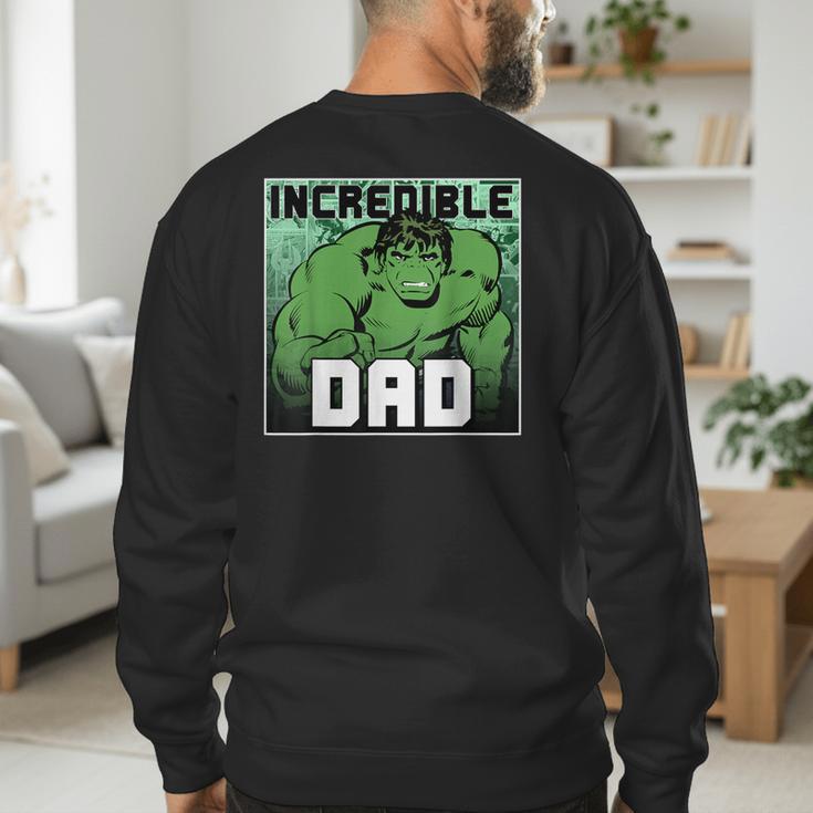 Marvel Comics Avengers Father's Day Hulk Incredible Dad Men's Sweatshirt Back Print