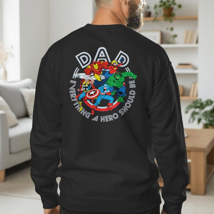 Marvel Comics Retro Classic Father's Day Avengers Hero Dad Men's Sweatshirt Back Print Marvel Comics Retro Classic Father's Day Avengers Hero Dad Men's Sweatshirt Back Print
