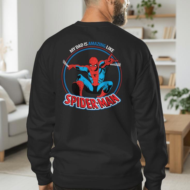 Marvel Dad Is Amazing Like Spider-Man Father's Day Men's Sweatshirt Back Print