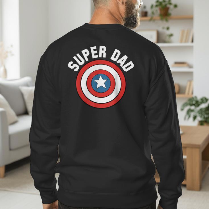 Marvel Father's Day Super Dad Captain America Shield Men's Sweatshirt Back Print