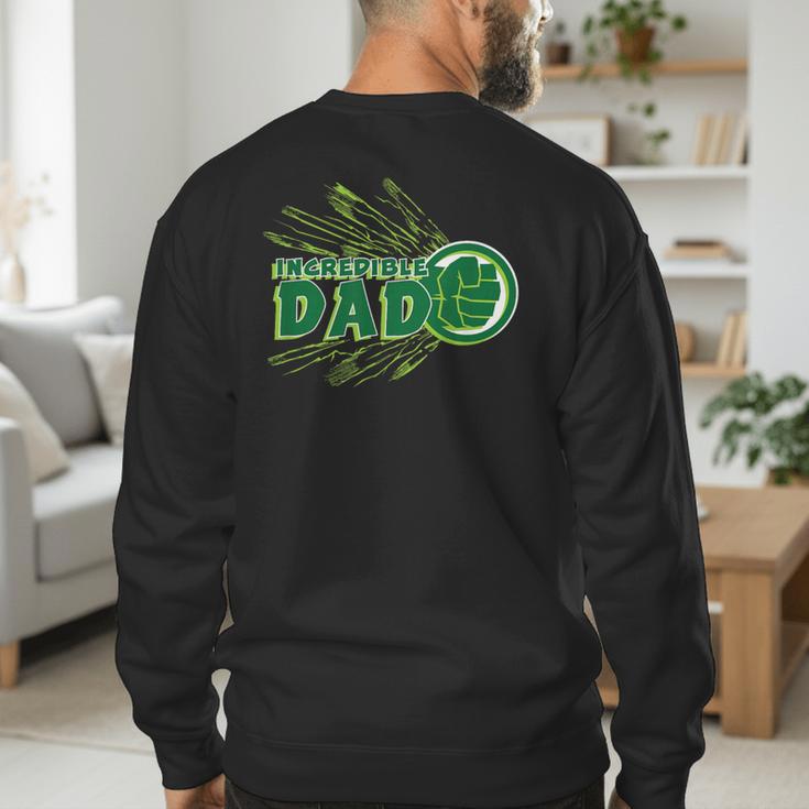 Marvel Hulk Incredible Dad Family Trip Vacation Father's Day Men's Sweatshirt Back Print