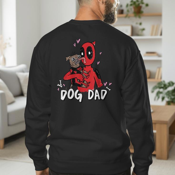 Marvel Super Heroes Pets Deadpool Loves Dogpool Dog Dad Men's Sweatshirt Back Print Marvel Super Heroes Pets Deadpool Loves Dogpool Dog Dad Men's Sweatshirt Back Print