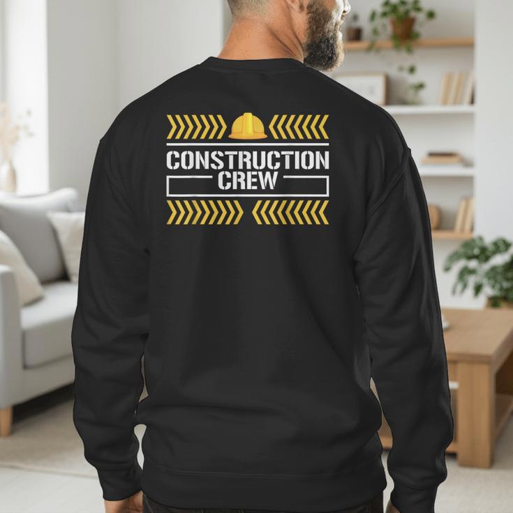 Matching Boys And Dad Mom Construction Digger Birthday Party Men's Sweatshirt Back Print Matching Boys And Dad Mom Construction Digger Birthday Party Men's Sweatshirt Back Print