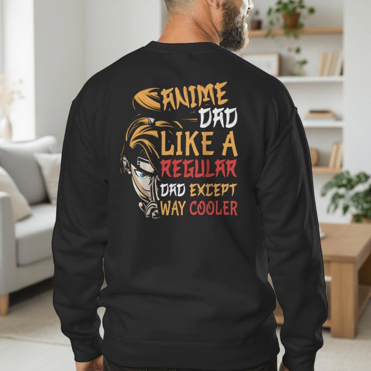 Men Anime Father's Day Anime Dad Except Way Cooler Men's Sweatshirt Back Print