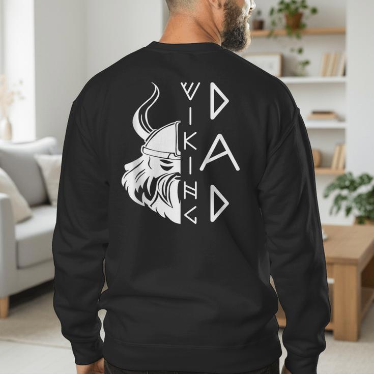 Men Celtic Norse Mythology Viking Dad Men's Sweatshirt Back Print
