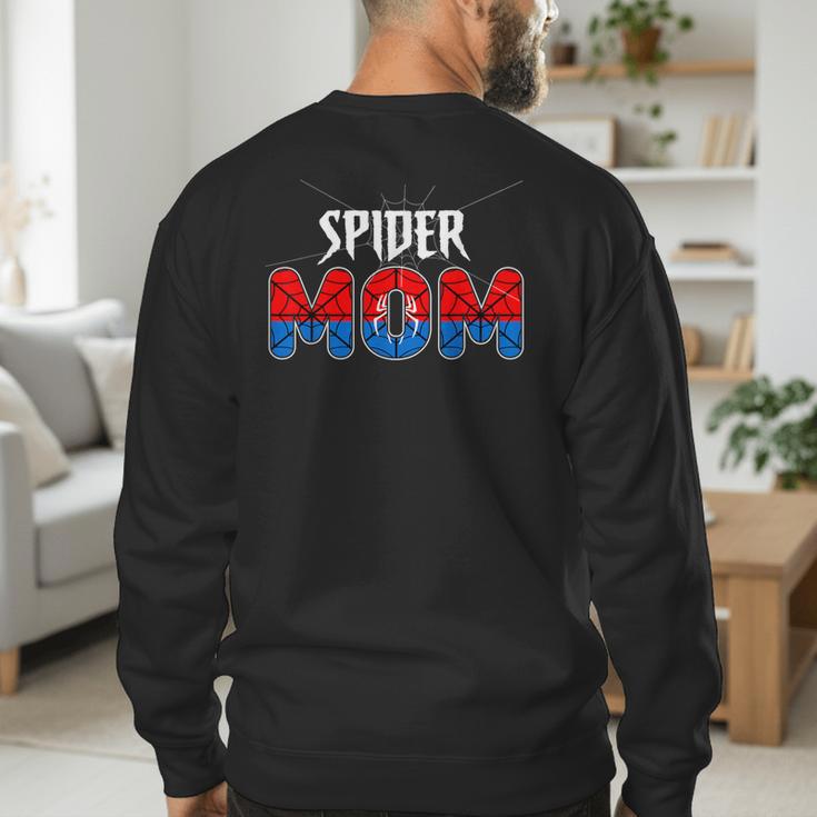 Mom And Dad Spider Family Matching Birthday Halloween Men's Sweatshirt Back Print