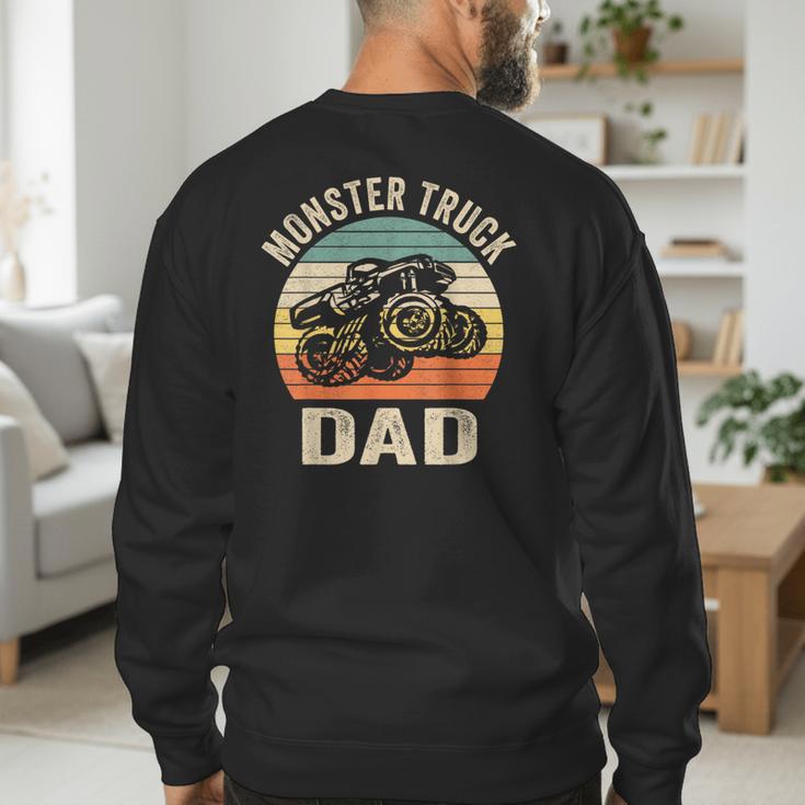 Monster Truck Dad Shirt Retro Vintage Monster Truck Shirt Men's Sweatshirt Back Print