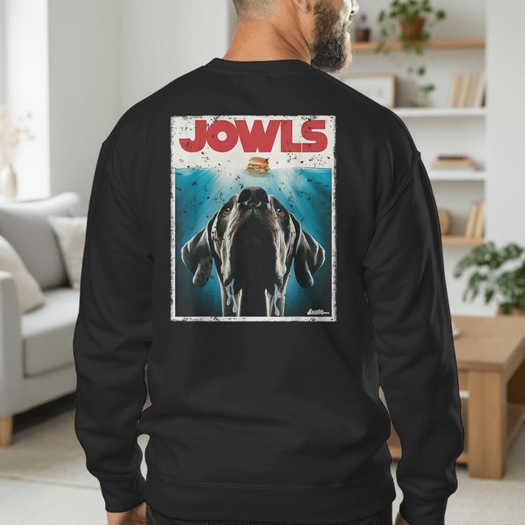 MonsterMuttz Great Dane Jowls Paws Top Drooling Dog Mom Dog Dad Men's Sweatshirt Back Print