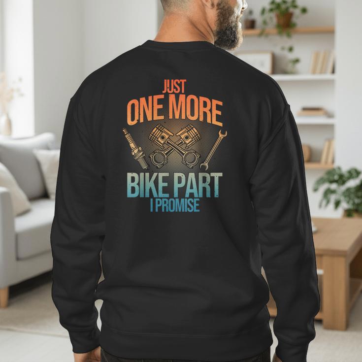 Motorcycle Mechanic Art For Men Dad Motorcycle Lovers Biker Men's Sweatshirt Back Print