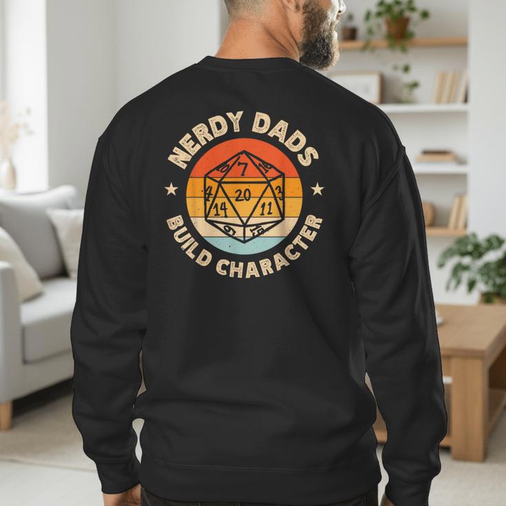 Nerdy Dads Build Character Men's Sweatshirt Back Print