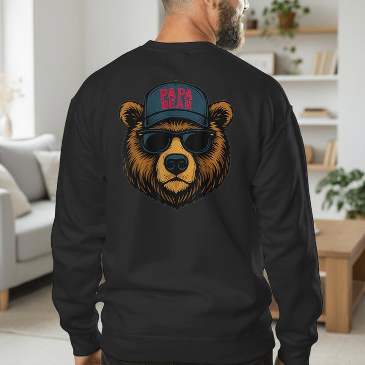 Papa Bear Father's Day Great Dad Joke Men's Sweatshirt Back Print Papa Bear Father's Day Great Dad Joke Men's Sweatshirt Back Print